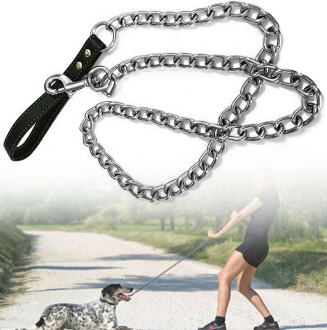 1.2m Metal Chain Ant-Chew Dog Lead