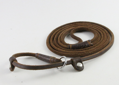Non-Slip Handmade Leather Dog Collar and Leash (Single)