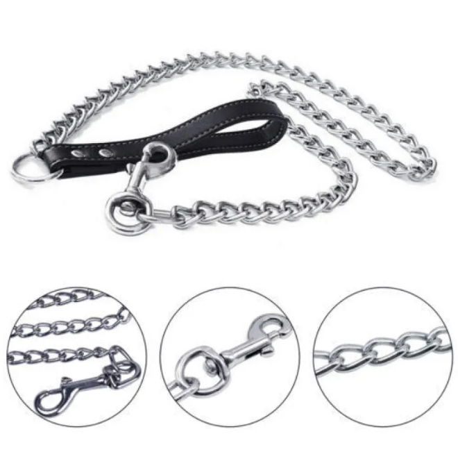 1.2m Metal Chain Ant-Chew Dog Lead