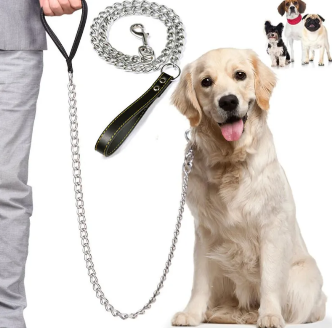 1.2m Metal Chain Ant-Chew Dog Lead